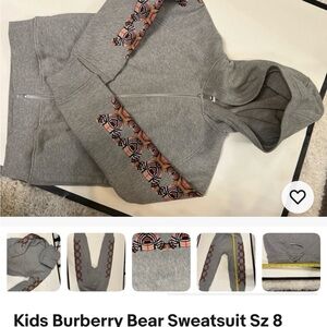 Burberry Gray Kids Matching Set